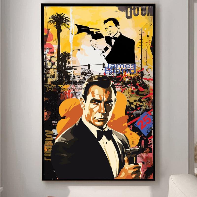 Wall Art & Paintings - James Bond Graffiti Wall Art