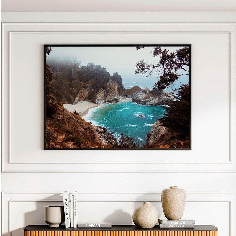 Wall Art & Paintings - Julia Pfeiffer Burns State Park Wall Painting - Black Frame