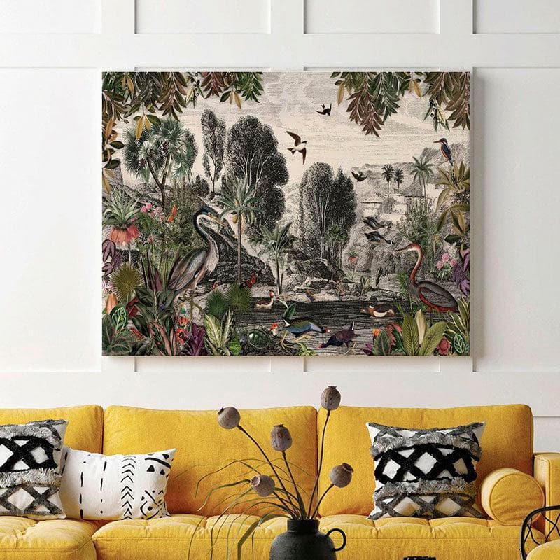 Wall Art & Paintings - Jungle Tropical Forest Painting - Gallery Wrap