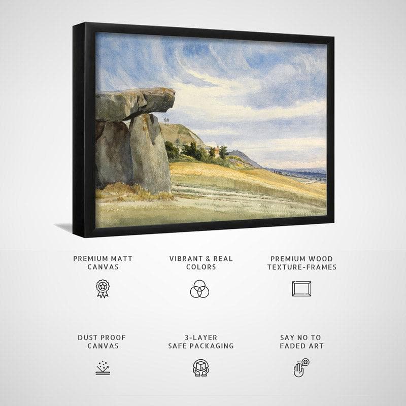 Wall Art & Paintings - Kent Megolithic Wall Painting - Black Frame