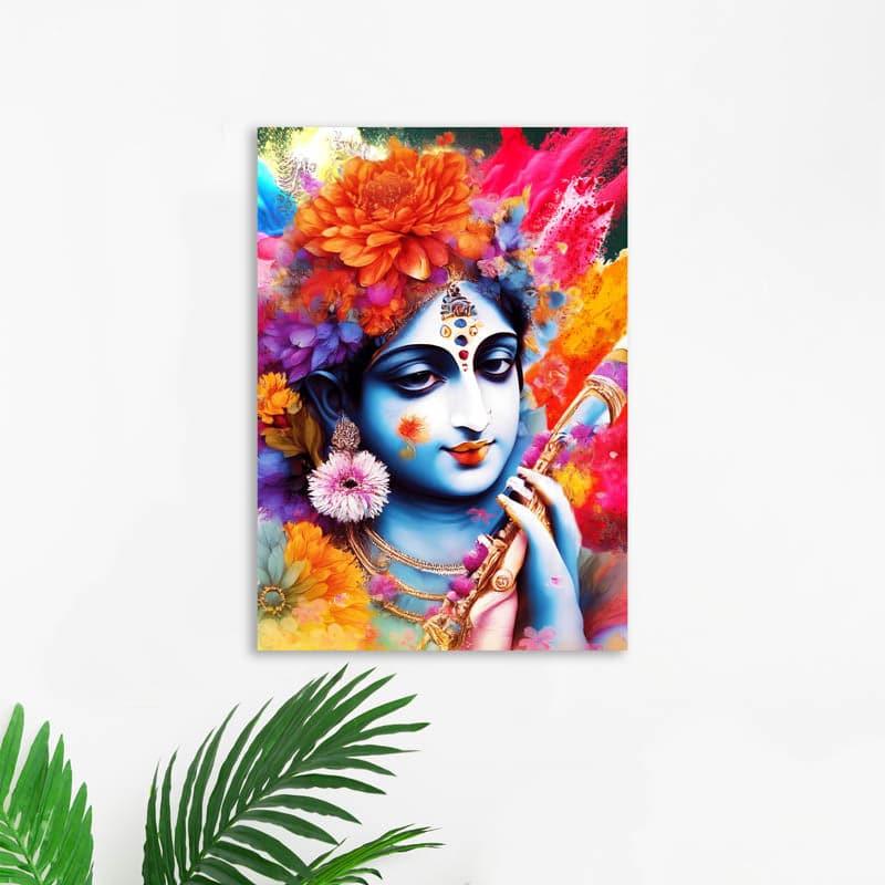 Wall Art & Paintings - Krishna Bloom Wall Painting