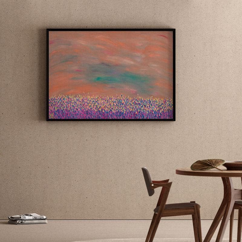 Wall Art & Paintings - Land of Bloom Delve Wall Painting - Black Frame