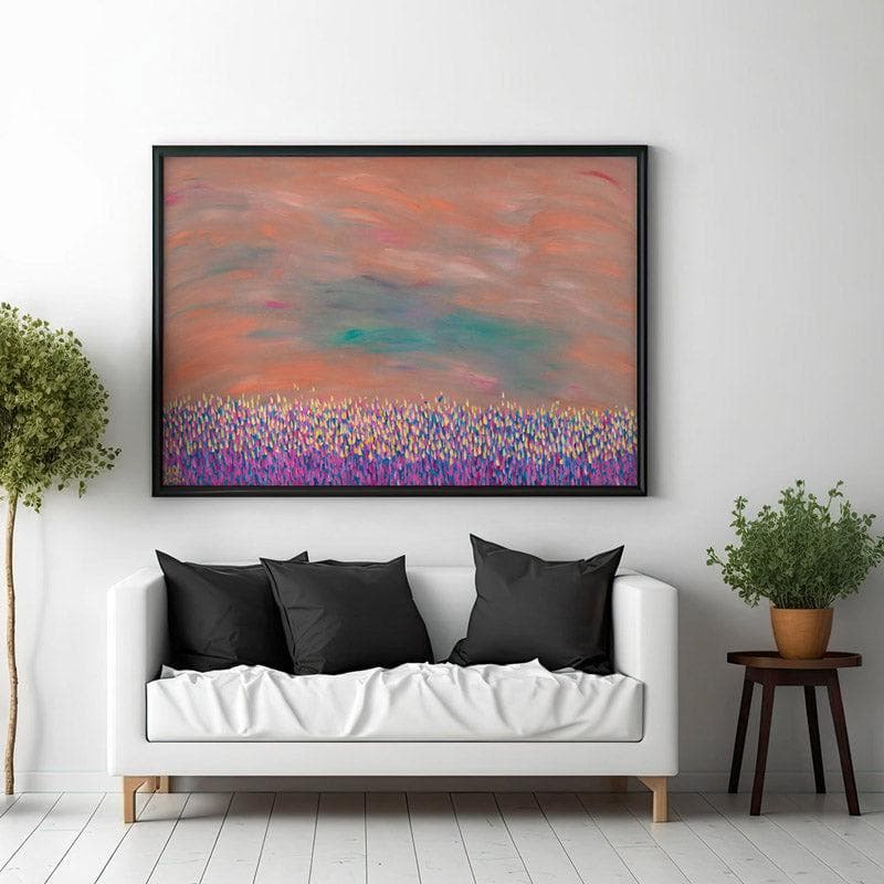 Wall Art & Paintings - Land of Bloom Delve Wall Painting - Black Frame