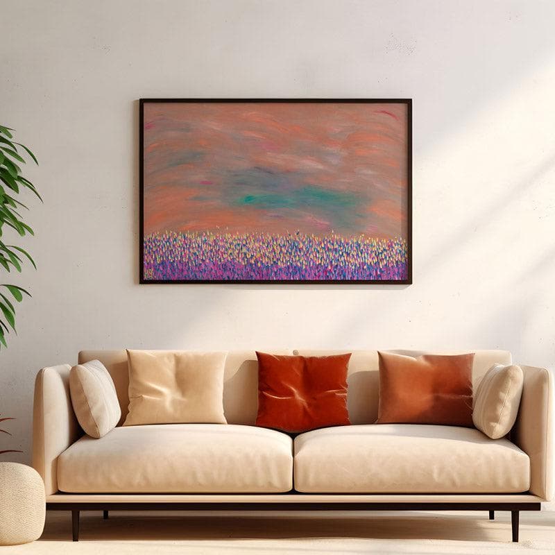 Buy Land of Bloom Delve Wall Painting - Black Frame Wall Art & Paintings from Vaaree