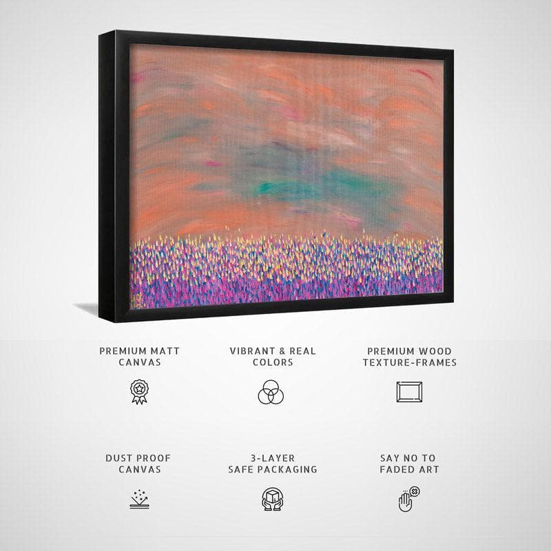 Wall Art & Paintings - Land of Bloom Delve Wall Painting - Black Frame