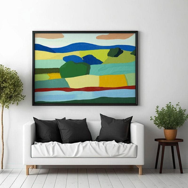 Wall Art & Paintings - Land Of Many Colors Wall Painting - Black Frame