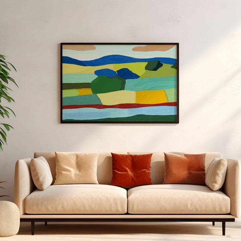 Wall Art & Paintings - Land Of Many Colors Wall Painting - Black Frame