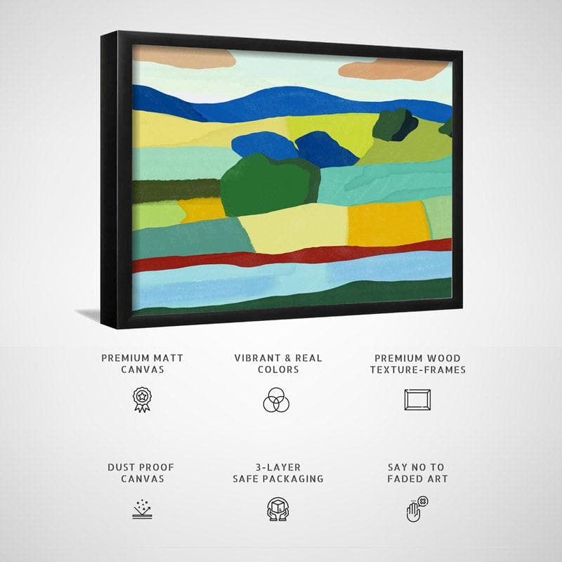 Wall Art & Paintings - Land Of Many Colors Wall Painting - Black Frame