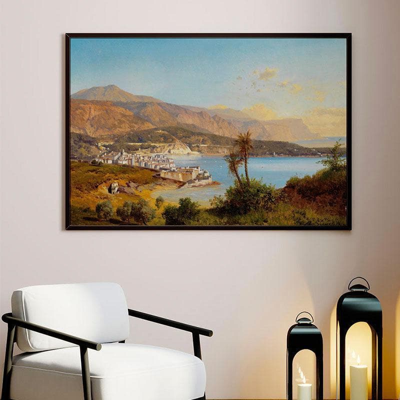 Wall Art & Paintings - Landscape Afternoon Wall Painting - Black Frame