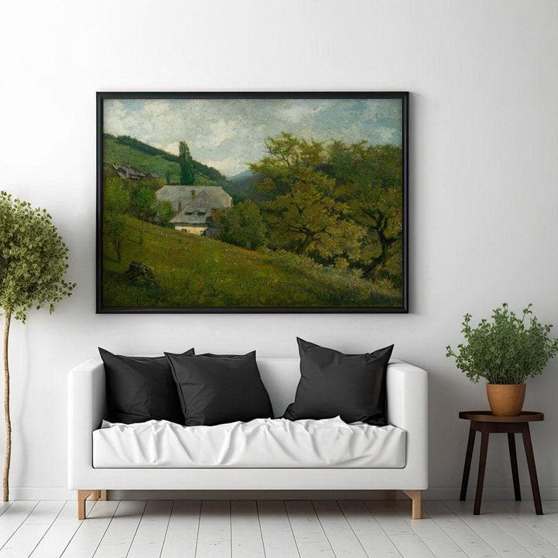 Wall Art & Paintings - Landscape at Kremnica By Vojtech Angyal Wall Painting - Black Frame