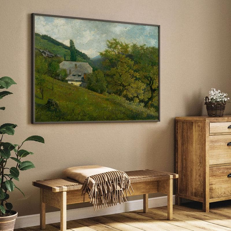 Wall Art & Paintings - Landscape at Kremnica By Vojtech Angyal Wall Painting - Black Frame