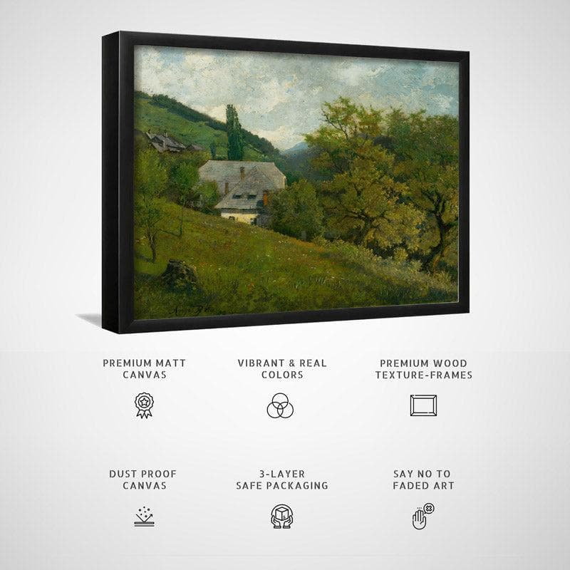 Wall Art & Paintings - Landscape at Kremnica By Vojtech Angyal Wall Painting - Black Frame