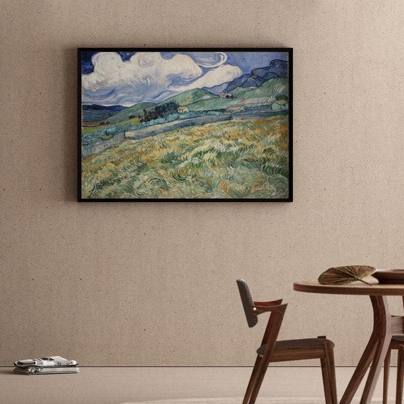 Wall Art & Paintings - Landscape from Saint Remy By Vincent Van Gogh - Black Frame