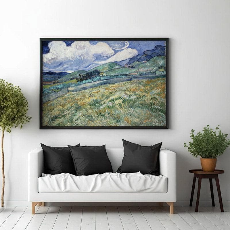 Wall Art & Paintings - Landscape from Saint Remy By Vincent Van Gogh - Black Frame