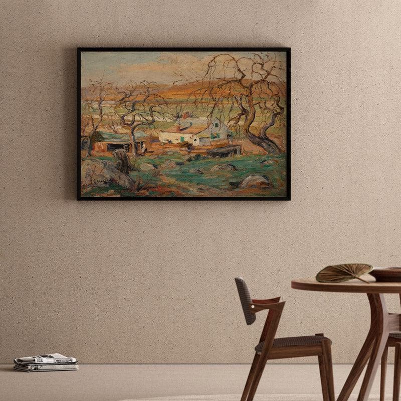 Wall Art & Paintings - Landscape with Gnarled Trees By Ernest Lawson - Black Frame