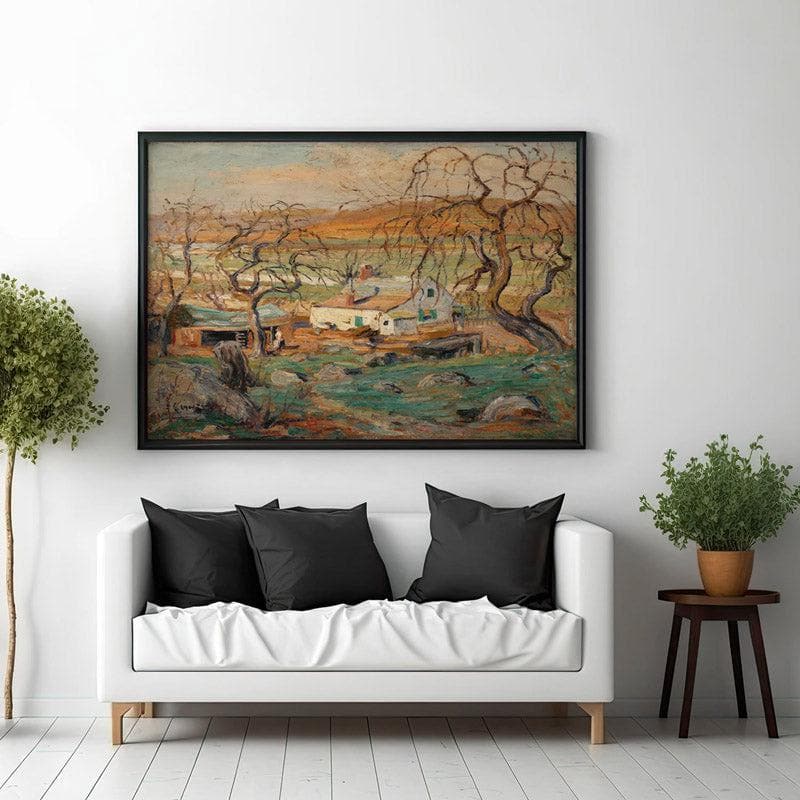 Wall Art & Paintings - Landscape with Gnarled Trees By Ernest Lawson - Black Frame