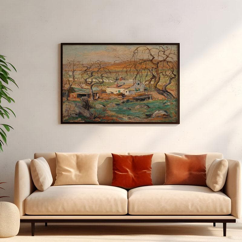 Buy Landscape with Gnarled Trees By Ernest Lawson - Black Frame Wall Art & Paintings from Vaaree