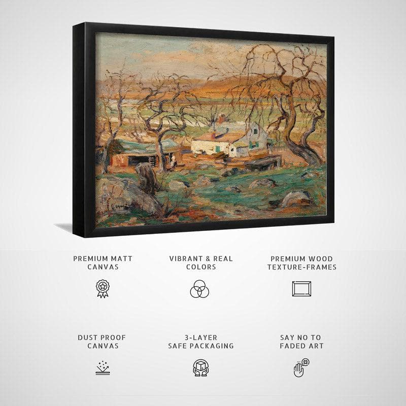 Wall Art & Paintings - Landscape with Gnarled Trees By Ernest Lawson - Black Frame