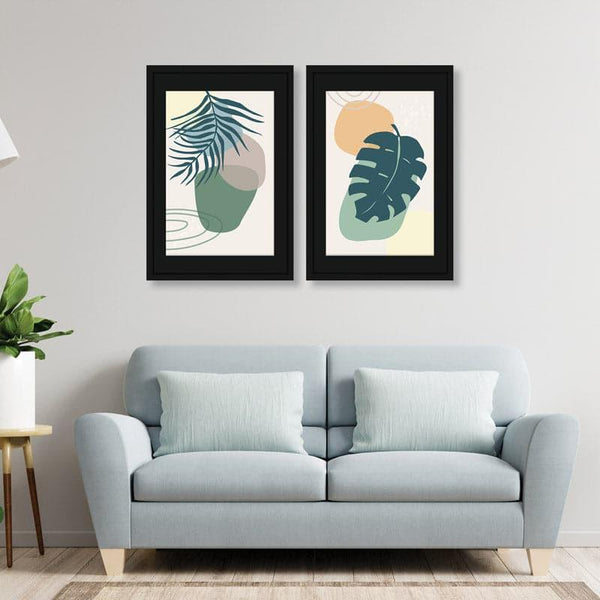 Wall Art & Paintings - Leafy Heaven Wall Art - Set Of Two