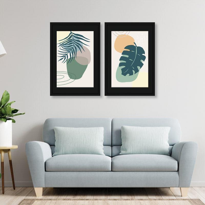 Buy Leafy Heaven Wall Art - Set Of Two Wall Art & Paintings from Vaaree