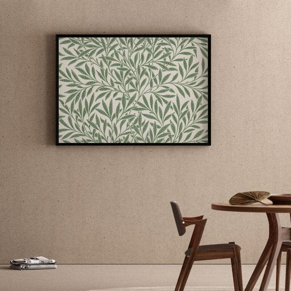 Wall Art & Paintings - Leafy Mural By William Morris - Black Frame