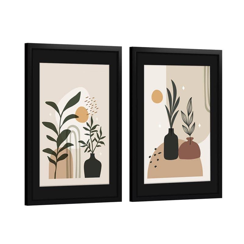 Wall Art & Paintings - Leafy Rhapsody Wall Art - Set Of Two