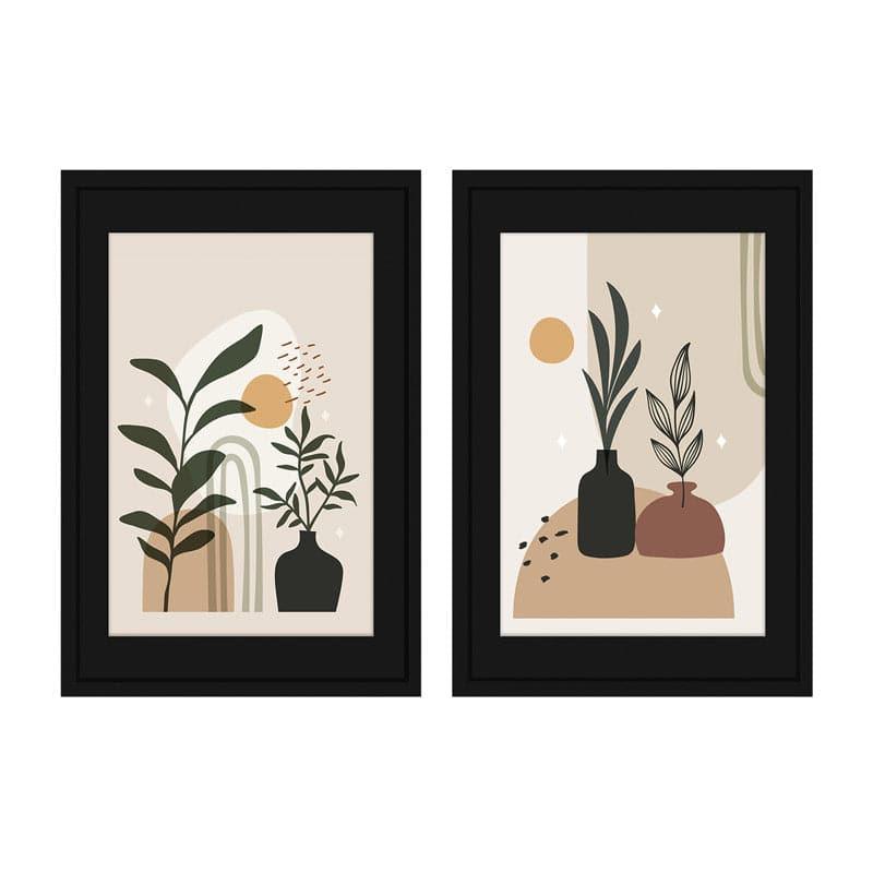 Wall Art & Paintings - Leafy Rhapsody Wall Art - Set Of Two