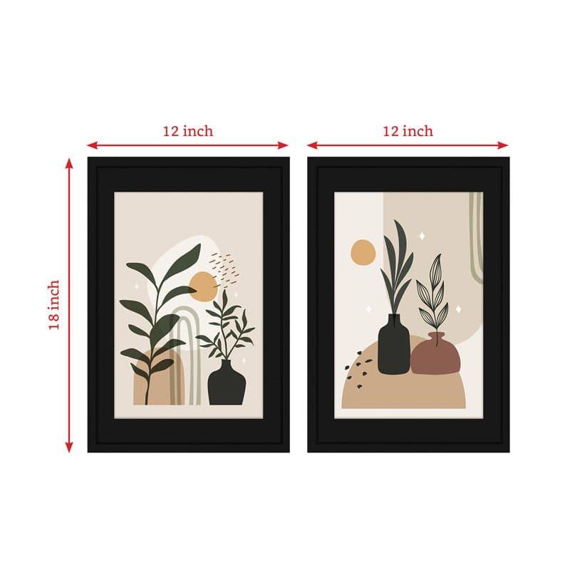 Wall Art & Paintings - Leafy Rhapsody Wall Art - Set Of Two