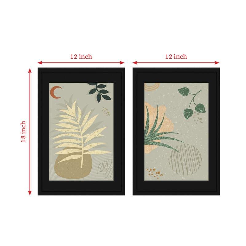 Wall Art & Paintings - Leafy Ripples Wall Art - Set Of Two