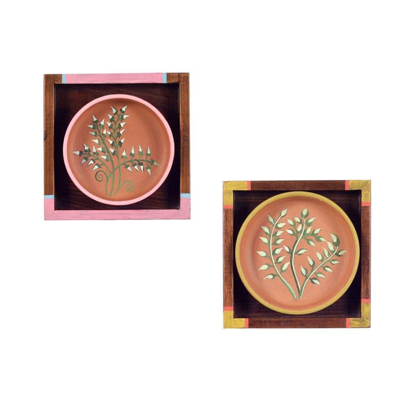 Buy Leafy Terracotta Wall Art - Set Of Two Wall Art & Paintings from Vaaree