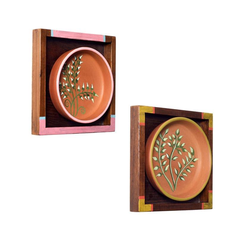 Buy Leafy Terracotta Wall Art - Set Of Two Wall Art & Paintings from Vaaree