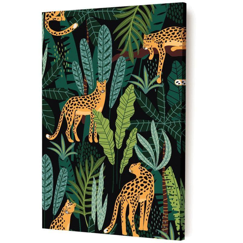 Buy Leopard Leap Wall Painting Wall Art & Paintings from Vaaree