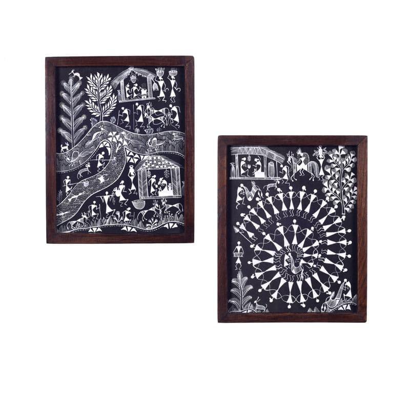 Wall Art & Paintings - Life Of Warli Wall Art - Set Of Two