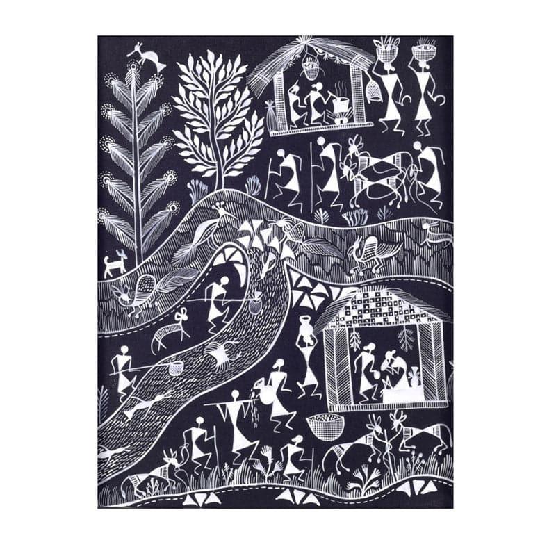 Wall Art & Paintings - Life Of Warli Wall Art - Set Of Two