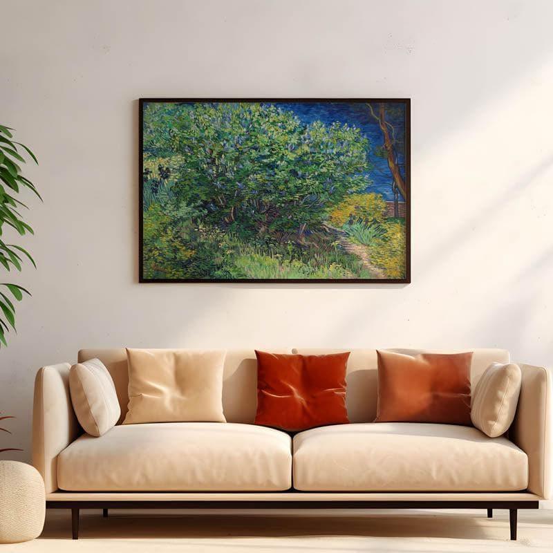 Wall Art & Paintings - Lilac Bush By Vincent Van Gogh - Black Frame