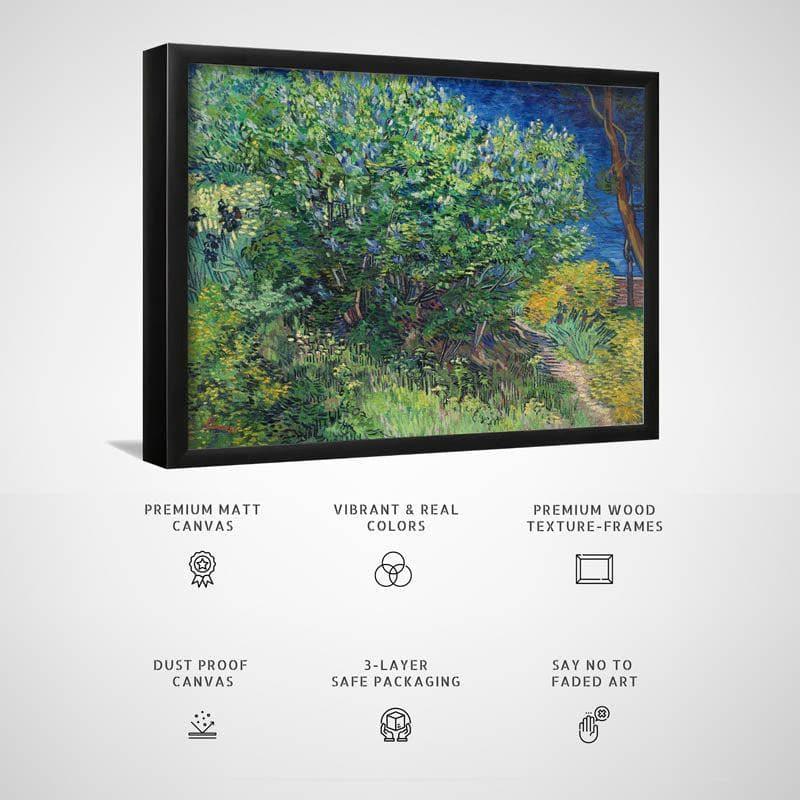 Wall Art & Paintings - Lilac Bush By Vincent Van Gogh - Black Frame