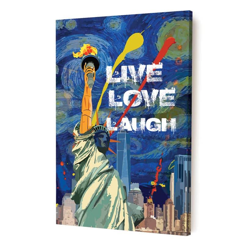 Wall Art & Paintings - Live Love Laugh NYC Wall Painting