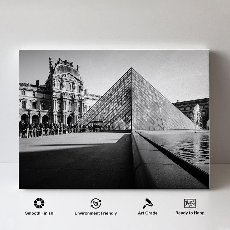 Wall Art & Paintings - Louvre Pyramid Wall Painting - Gallery Wrap