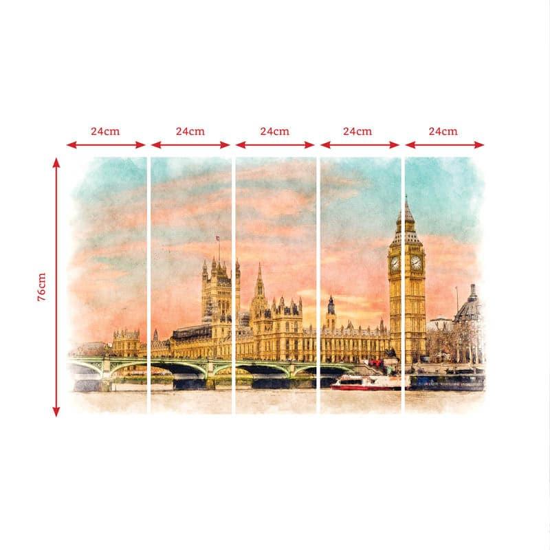 Buy Lovely London Wall Art - Set Of Five Wall Art & Paintings from Vaaree