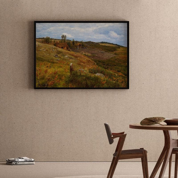 Wall Art & Paintings - Lowland Cottage Wall Painting - Black Frame