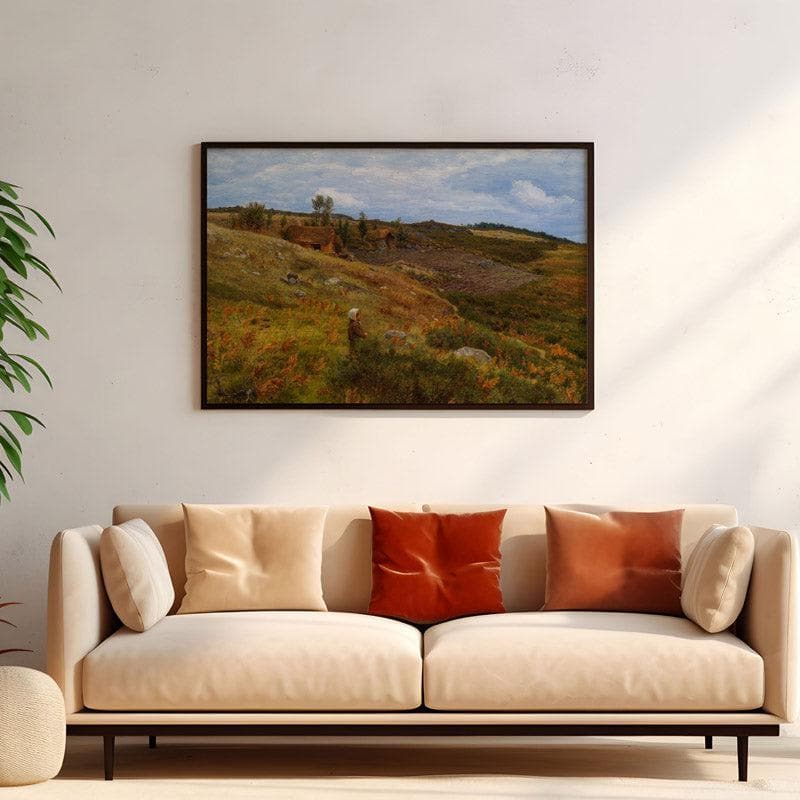 Wall Art & Paintings - Lowland Cottage Wall Painting - Black Frame