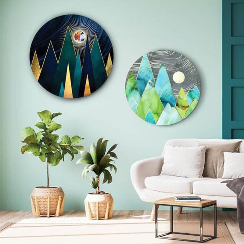 Wall Art & Paintings - Lunar Bliss Wall Art - Set Of Two