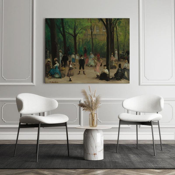 Wall Art & Paintings - Luxembourg Gardens Painting - William James Glackens - Gallery Wrap