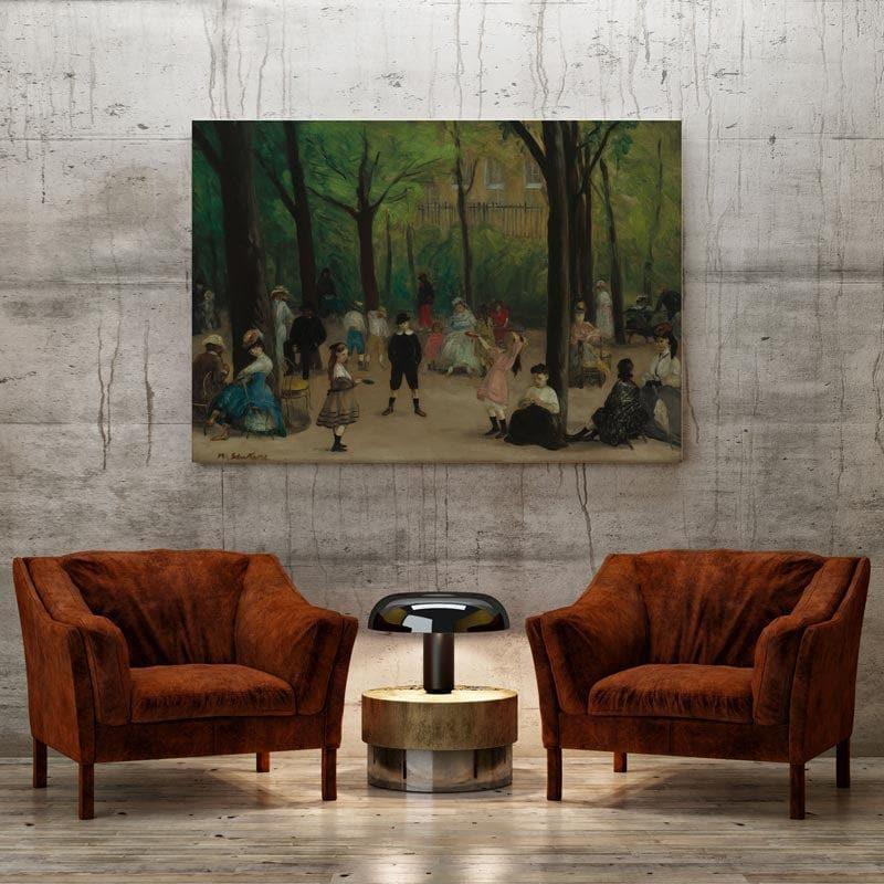 Wall Art & Paintings - Luxembourg Gardens Painting - William James Glackens - Gallery Wrap