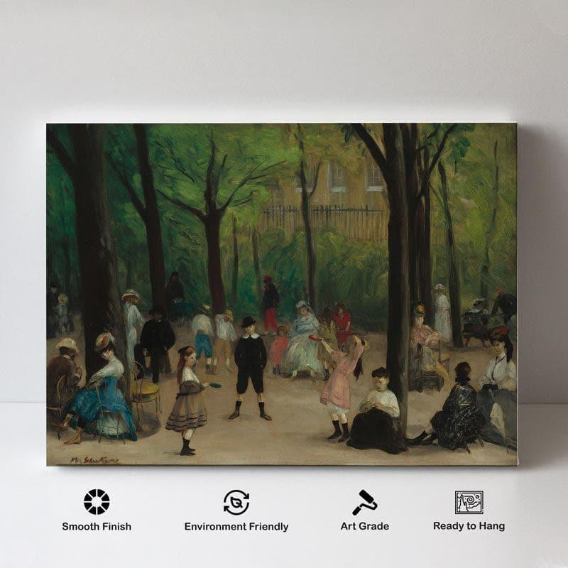 Wall Art & Paintings - Luxembourg Gardens Painting - William James Glackens - Gallery Wrap