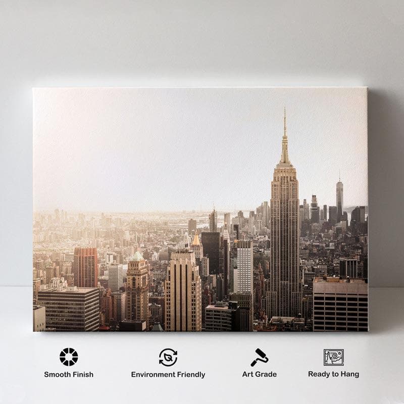 Wall Art & Paintings - Manhattan Horizon Wall Painting - Gallery Wrap