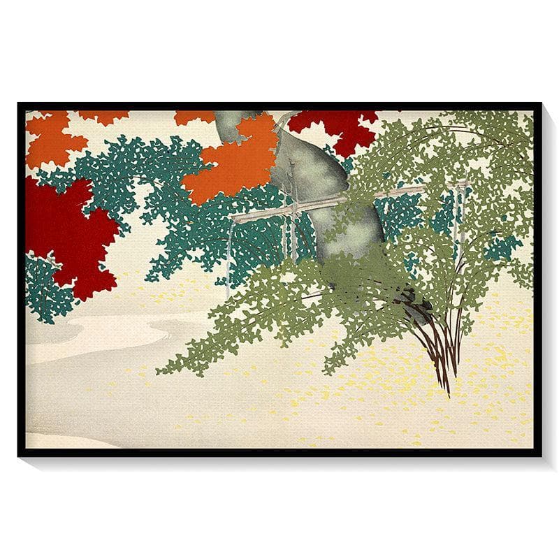 Wall Art & Paintings - Maple from Momoyogusa By Kamisaka Sekka - Black Frame