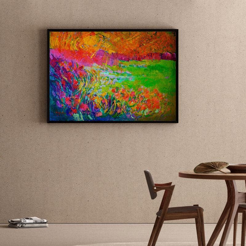 Wall Art & Paintings - Meadow Lands Wall Painting - Black Frame