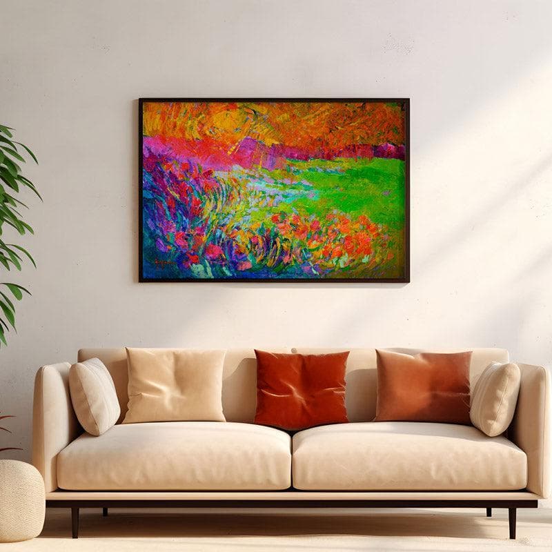 Wall Art & Paintings - Meadow Lands Wall Painting - Black Frame