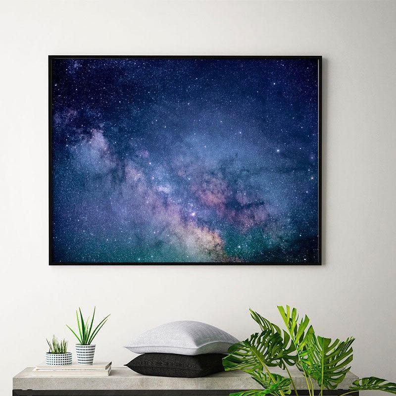 Wall Art & Paintings - Mesmerizing Galaxy Wall Painting - Black Frame